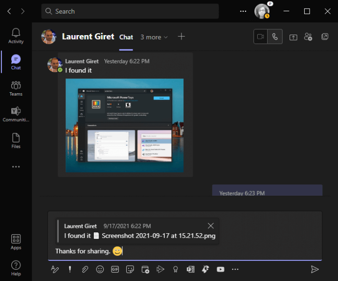 Teams finalise la possibilité de citer des messages dans l'application Windows 2 Répondre à un message sur rendez-vous