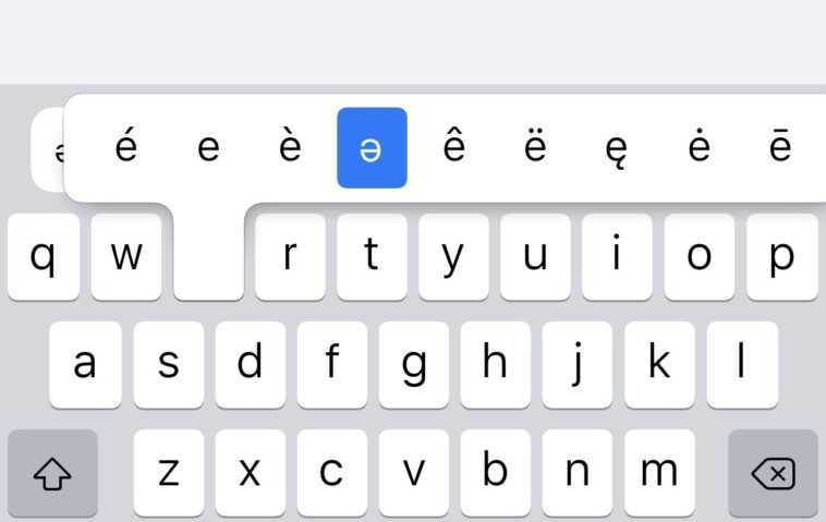 iOS 15 a introduit schwa (ə) dans le clavier 1 Ios 15 A Introduit Schwa (ə) Dans Le Clavier