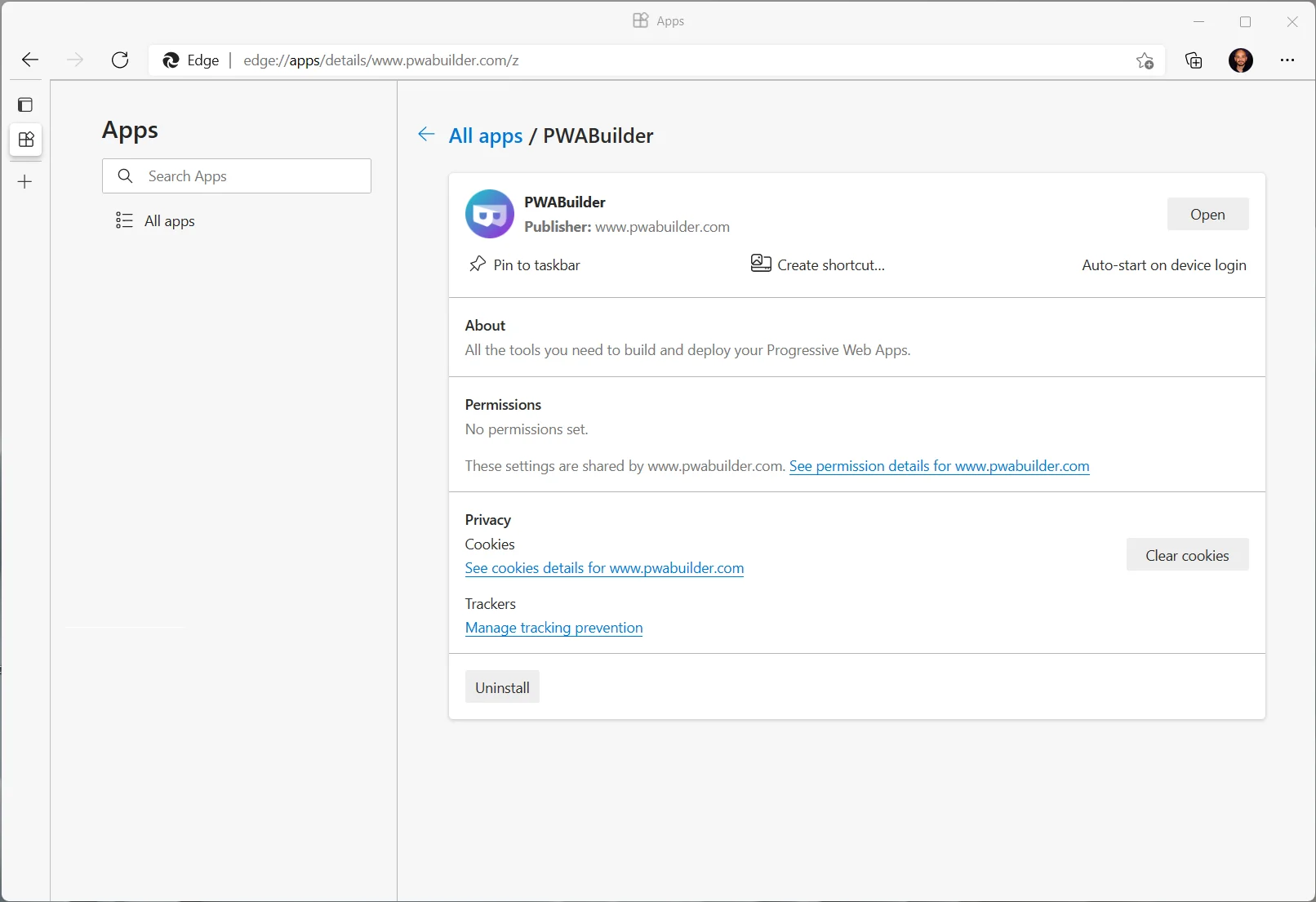 Edge 96 lance un nouveau hub pour les applications Web progressives 3 Informations supplémentaires sur une PWA