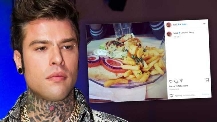 Le premier post Instagram de Fedez était une assiette de hamburgers et de frites 1 Le Premier Post Instagram De Fedez était Une Assiette De
