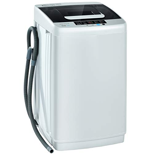 Les machines à laver à chargement par le haut les mieux notées en 2021 3 Machine à laver entièrement automatique Giantex, laveuse à linge portable 2 en 1, laveuse et sécheuse combinées de 8,8 lb, pompe de vidange intégrée de 1,04 pi3 à 10 programmes, laveuse à chargement par le haut à économie d'énergie pour dortoir d'appartement