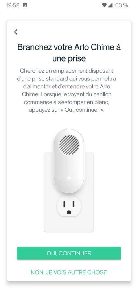 Arlo TEST du kit de sécurité/surveillance (Caméra Ultra 2, Indoor et Sonnette) 59 Arlo Chime 2 Application