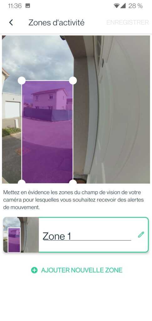 Arlo TEST du kit de sécurité/surveillance (Caméra Ultra 2, Indoor et Sonnette) 53 Arlo Essential Videl Doobell Wire Zone Detection