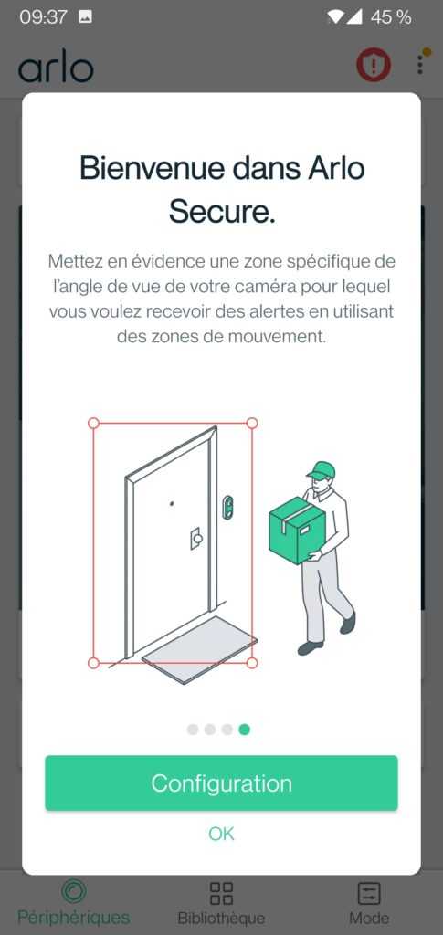 Arlo TEST du kit de sécurité/surveillance (Caméra Ultra 2, Indoor et Sonnette) 51 Arlo Essential Videl Doobell Wire Zone Detection Colis