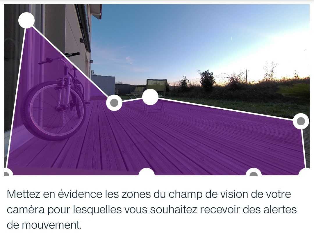 Arlo TEST du kit de sécurité/surveillance (Caméra Ultra 2, Indoor et Sonnette) 78 Arlo Ultra 2 Application Zone