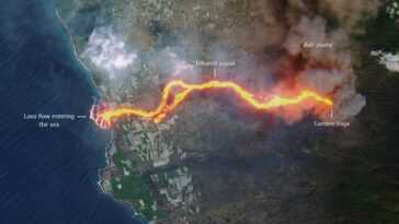 L'éruption Des Canaries Vue De L'espace : Le Serpent De