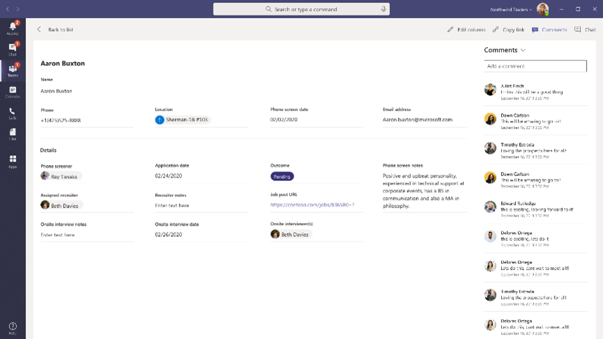 Les commentaires arriveront très bientôt sur les listes Microsoft de Teams 2 Commentaires sur les listes au sein des équipes