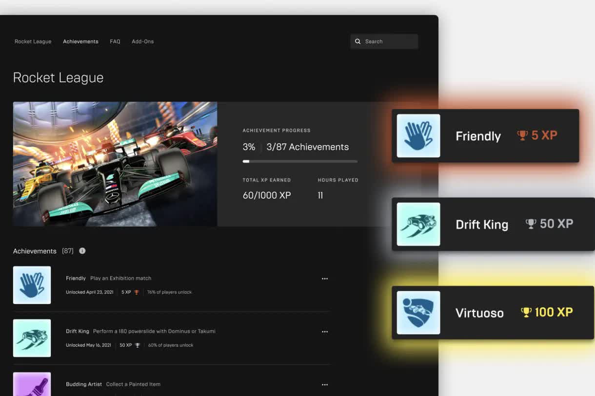 Les réalisations à l'échelle de la plate-forme arrivent sur Epic Games Store la semaine prochaine 2 Les realisations a lechelle de la plate forme arrivent sur Epic