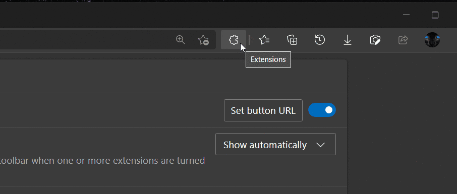 Maintenant, nous pouvons masquer toutes les extensions dans Edge Canary 2 Le nouveau comportement des extensions dans Edge