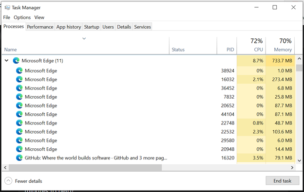 Microsoft Edge détaille les processus dans le Gestionnaire des tâches 2 Microsoft Edge detaille les processus dans le Gestionnaire des taches