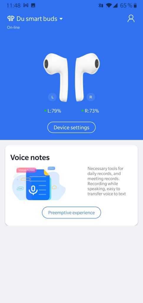 Xiaodu Du Smart Buds en Test: De très bons écouteurs bluetooth sous les 18€ ? 14 Xiaodu Du Smart Buds App