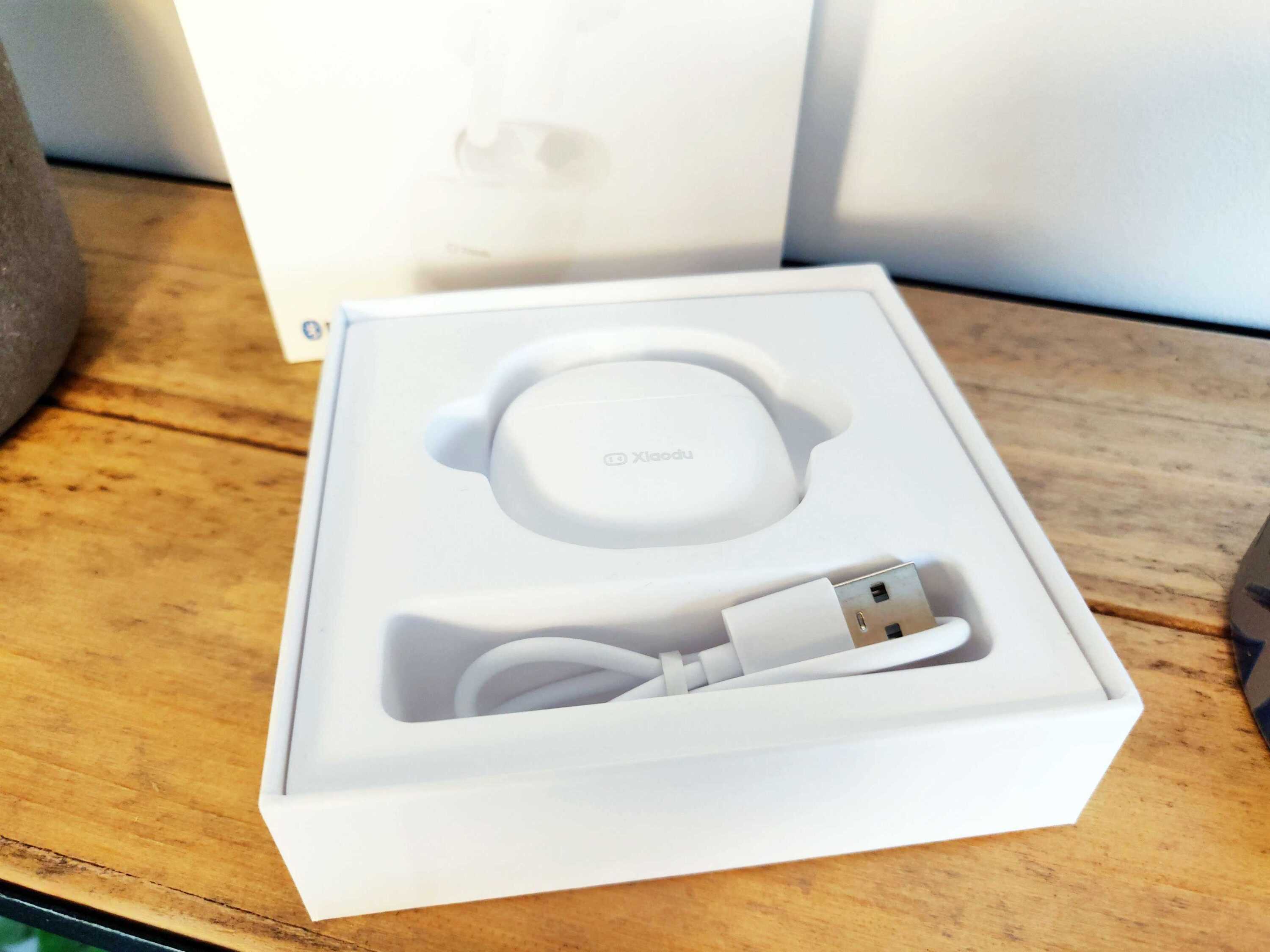 Xiaodu Du Smart Buds en Test: De très bons écouteurs bluetooth sous les 18€ ? 4 Xiaodu Du Smart Buds Boite Arriere Open