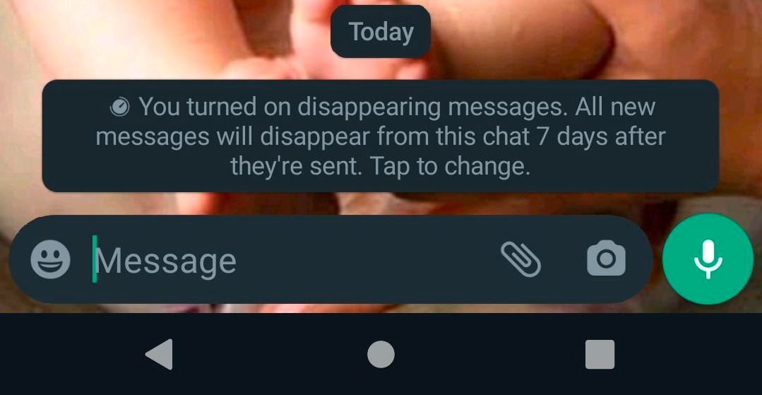 Comment envoyer des messages qui disparaissent dans WhatsApp 4 avis de disparition des messages dans le chat