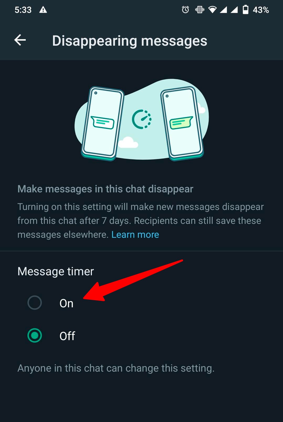 Comment envoyer des messages qui disparaissent dans WhatsApp 3 activer les messages qui disparaissent