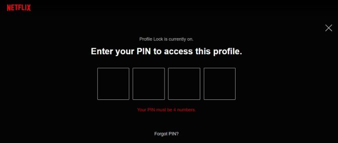 Profil de verrouillage Netflix