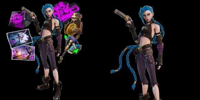 Jinx de League of Legends arrive sur Fortnite, comment avoir sa skin ? 4 fortnite épisode 2 saison 8 skin jinx arcane league of legends