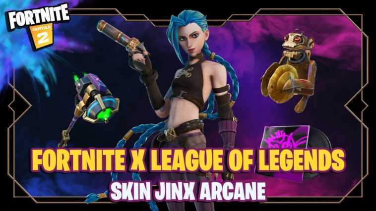 Jinx de League of Legends arrive sur Fortnite, comment avoir sa skin ? 1 Jinx De League Of Legends Arrive Sur Fortnite, Comment Avoir