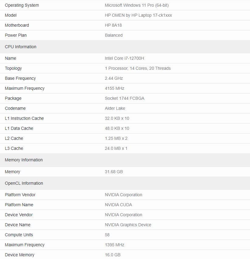 Fuite des benchmarks des ordinateurs portables i7-12700H et 3080 Ti avant l'annonce officielle 3 1636485307 394 Fuite des benchmarks des ordinateurs portables i7 12700H et 3080 Ti
