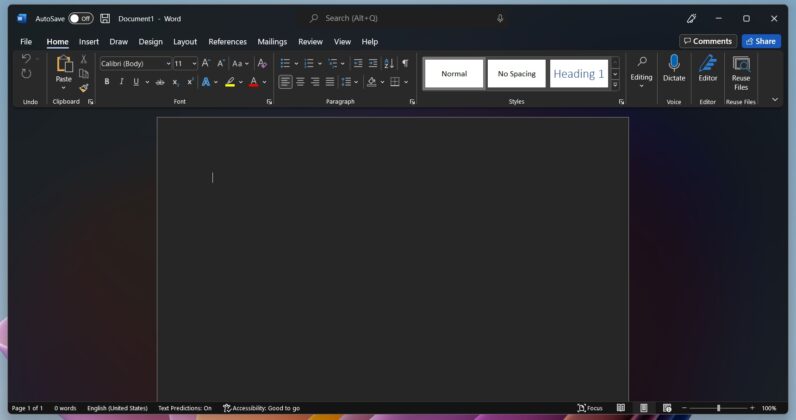 L'effet Mica atteint plus d'applications dans Windows 11, y compris Office 4 Mica dans Microsoft Word