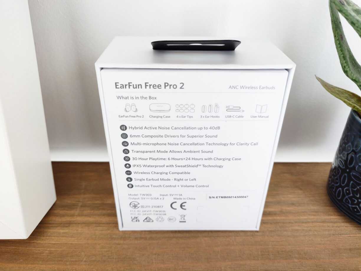 Earfun Free Pro 2 Boite Arrière