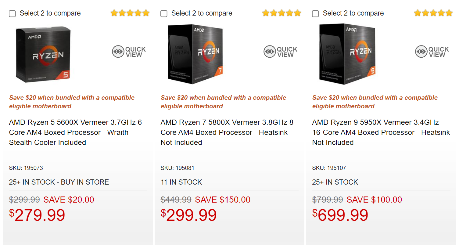 La série Ryzen 5000 d'AMD obtient une baisse de prix à la suite du lancement d'Alder Lake 2 La serie Ryzen 5000 dAMD obtient une baisse de