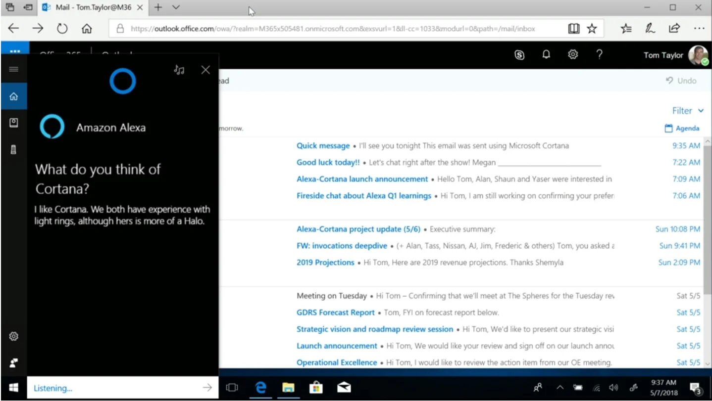 L'intégration Alexa de Cortana a cessé de fonctionner 2 Cortana