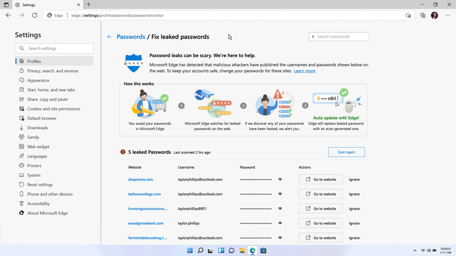 Microsoft Edge reçoit des alertes de changement de prix, des changements de mot de passe faciles et un «mode d'efficacité» 2 Microsoft Edge recoit des alertes de changement de prix des