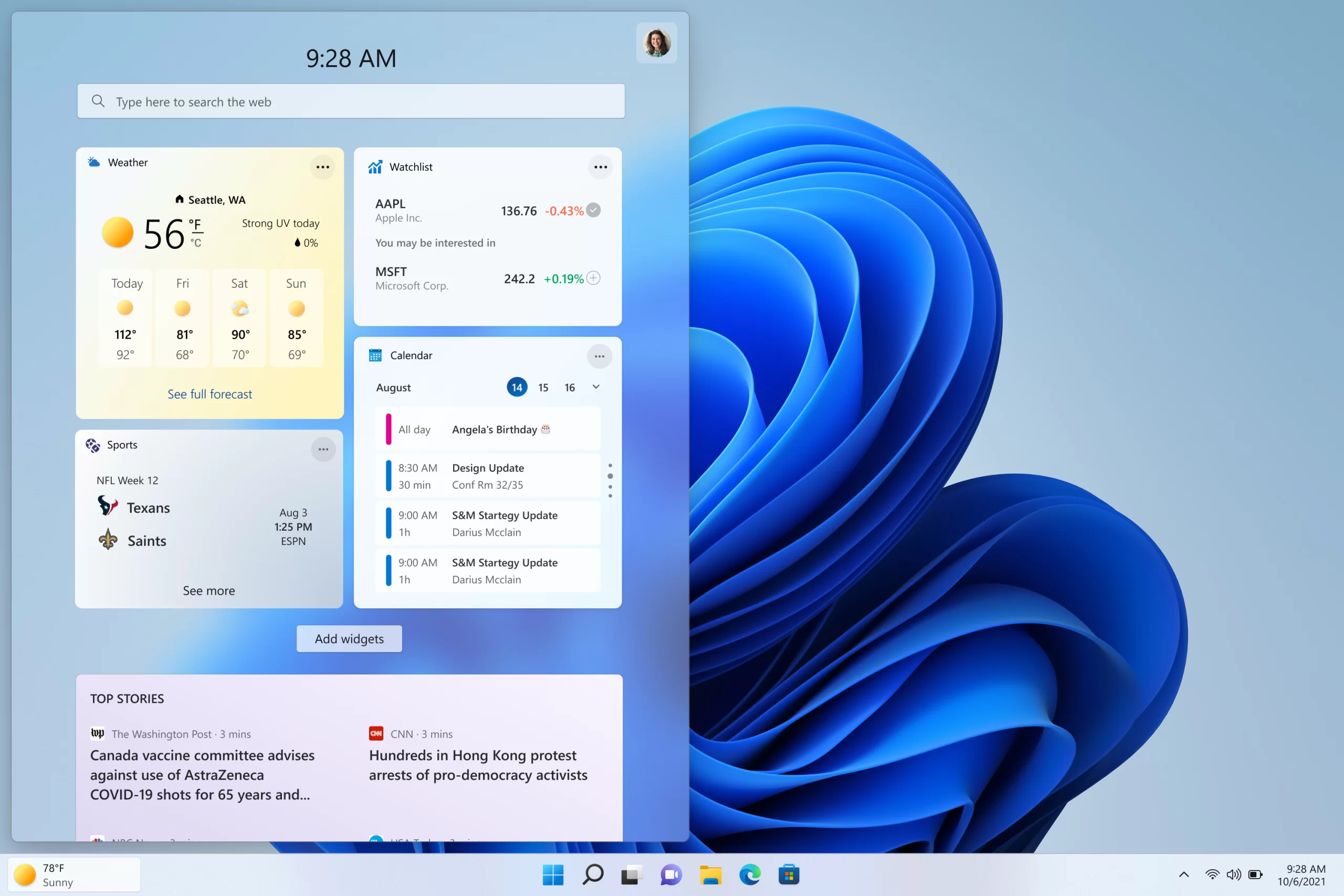 Microsoft étudie la relocalisation et la création de l'icône du widget Windows 11 2 Widgets dans Windows 11