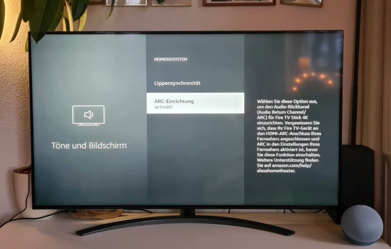 ARC doit être actif dans les paramètres de Fire TV.  (Photo : Netcost)