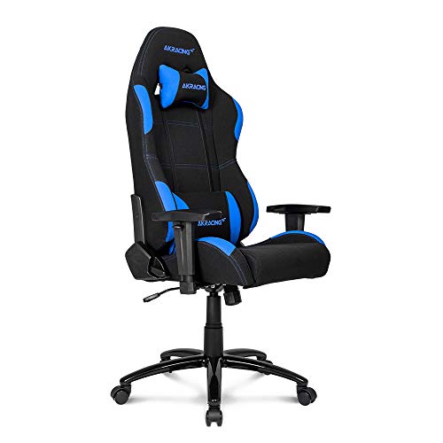 Chaise de jeu AKRacing Core Series EX-Wide avec siège large, dossier haut et large, mécanismes inclinables, pivotants, inclinables, berçants et de réglage de la hauteur du siège avec garantie 5/10 - Noir/Bleu