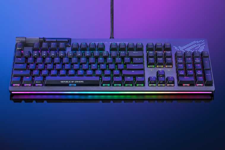Le dernier clavier de jeu mécanique d'Asus ajoute un petit écran LED à matrice de points 1 Le Dernier Clavier De Jeu Mécanique D'asus Ajoute Un Petit