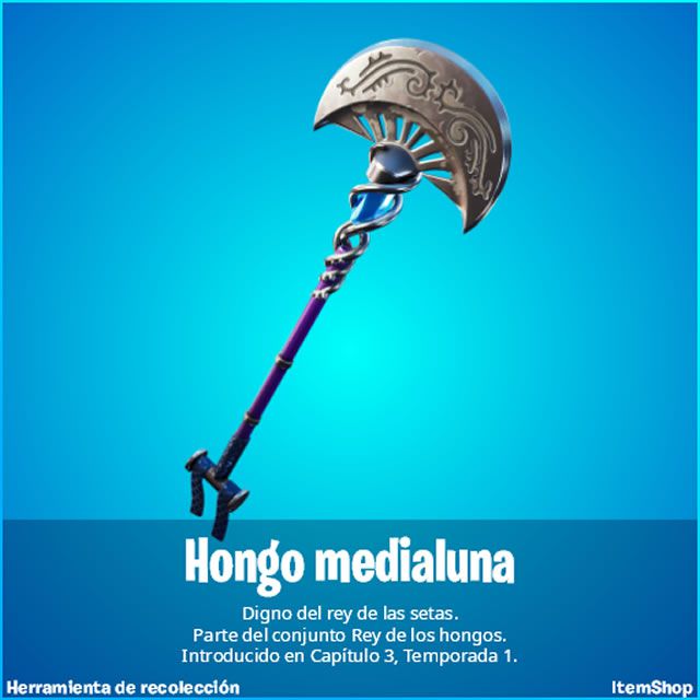 fortnite chapitre 3 saison 1 outil de collection croissant champignon pioche gratuit robellon