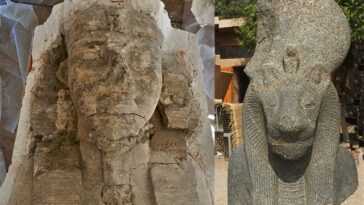 Deux Magnifiques Sphinx Dédiés Au Pharaon Amenofi Iii Ont été