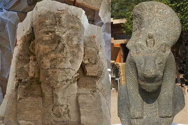 Deux magnifiques sphinx dédiés au pharaon Amenofi III ont été découverts en Egypte : ils mesuraient 8 mètres de long 1 Deux Magnifiques Sphinx Dédiés Au Pharaon Amenofi Iii Ont été