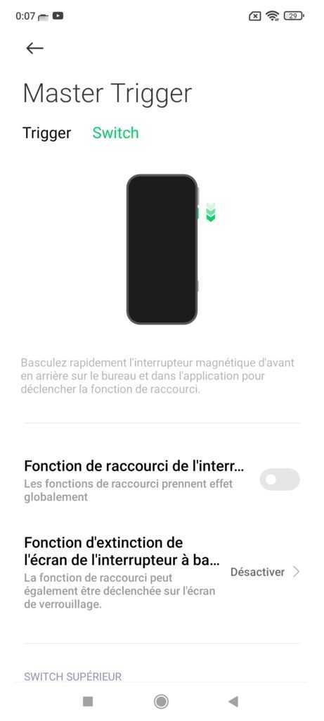 Black Shark Pro 4 Gachette 2