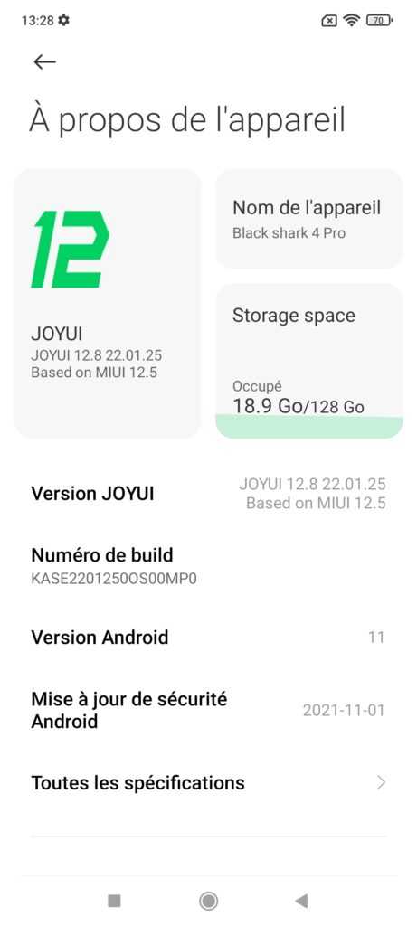 Black Shark Pro 4 Joy Ui 3