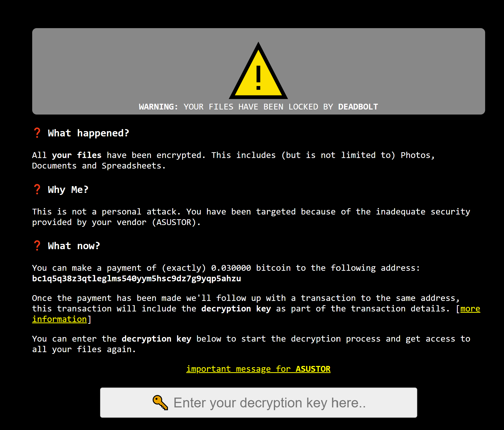 Le NAS Asustor aurait fait l'objet d'une attaque de ransomware, les propriétaires ont été invités à mettre leurs appareils hors ligne 2 Le NAS Asustor aurait fait lobjet dune attaque de ransomware