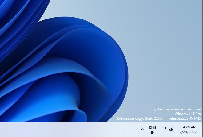 Les appareils Windows 11 non pris en charge pourraient bientôt obtenir un filigrane sur le bureau 2 Les appareils Windows 11 non pris en charge pourraient bientot