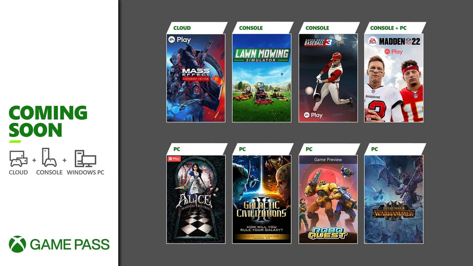 Les nouveaux titres Xbox Game Pass incluent Total War: Warhammer III et Madden NFL 22 2 Les nouveaux titres Xbox Game Pass incluent Total War Warhammer