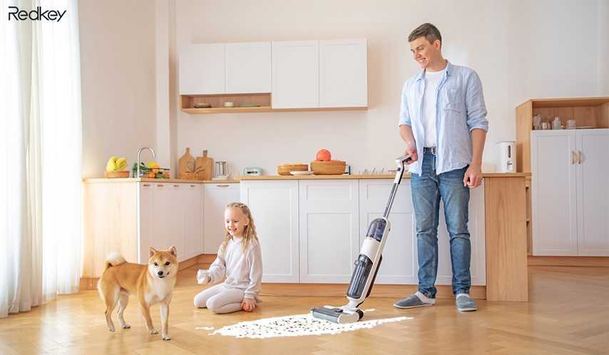 Aspirateur, serpillière et aspirateur autonettoyant 3-en-1 Redkey W12 - Dites adieu aux étapes compliquées du nettoyage à l'ancienne. 2 Redkey W12