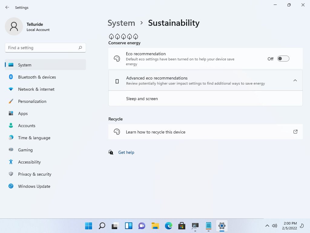 Windows 11 aura un "Mode Eco" pour améliorer l'efficacité énergétique 2 Ajustements pour les paramètres du mode éco de Windows 11
