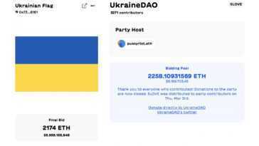 Le Nft Du Drapeau Ukrainien Vendu 6,7 Millions De Dollars