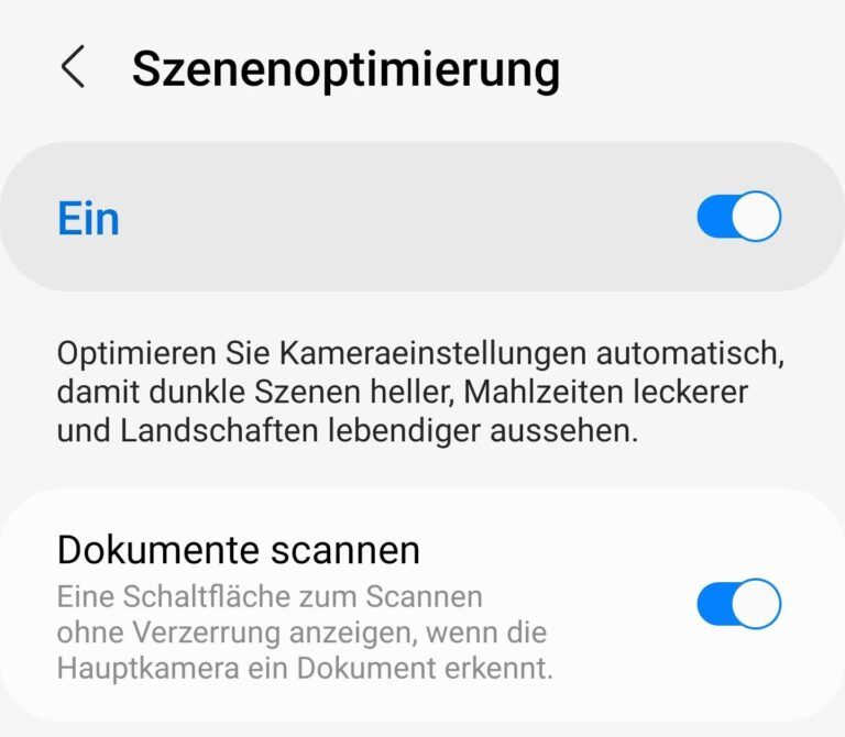 Numériser des documents avec votre smartphone : Voici comment cela fonctionne sur Android 5 Si vous ne parvenez pas à numériser des documents, la fonction est désactivée. (Capture d'écran)