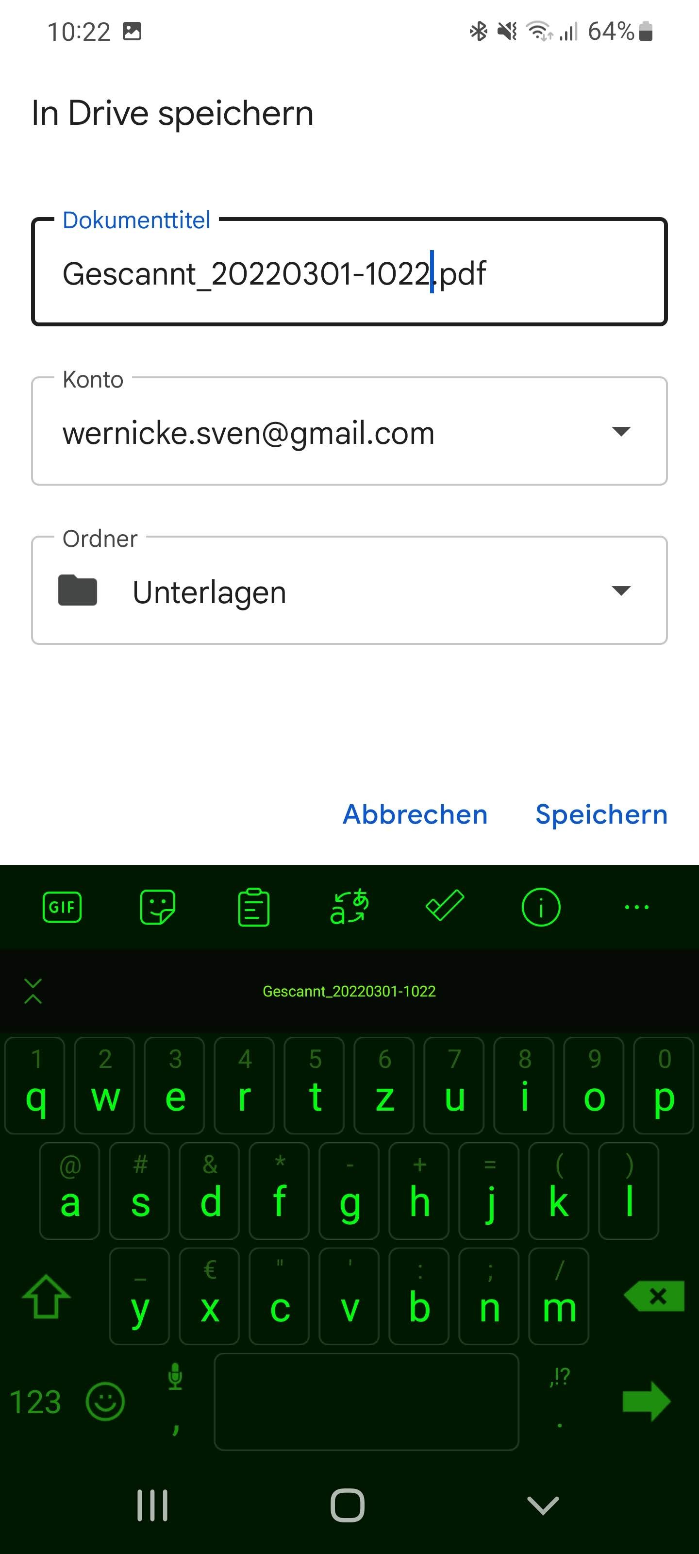 Numériser des documents avec votre smartphone : Voici comment cela fonctionne sur Android 9 Et maintenant, sauvegardez. (Capture d'écran)