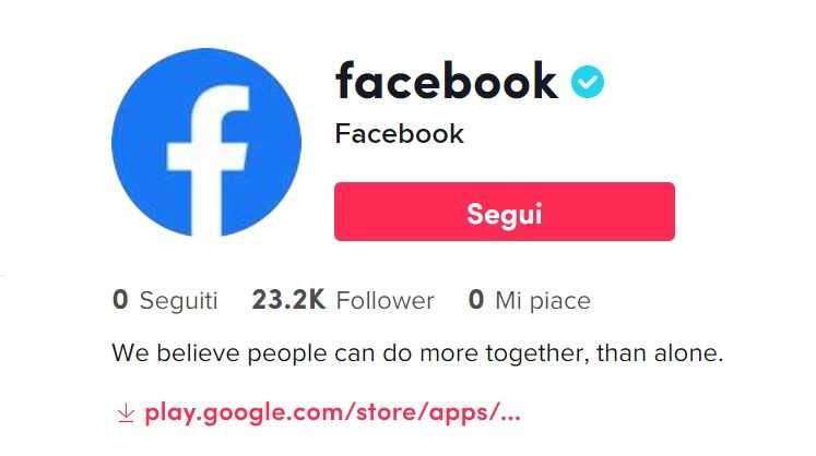 Facebook a ouvert un compte sur TikTok 1 Facebook A Ouvert Un Compte Sur Tiktok