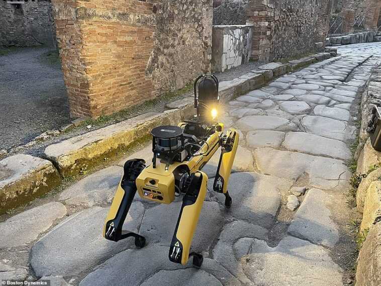 Le chien robot Spot patrouillera dans les rues et les tunnels de Pompéi 1 Le Chien Robot Spot Patrouillera Dans Les Rues Et Les