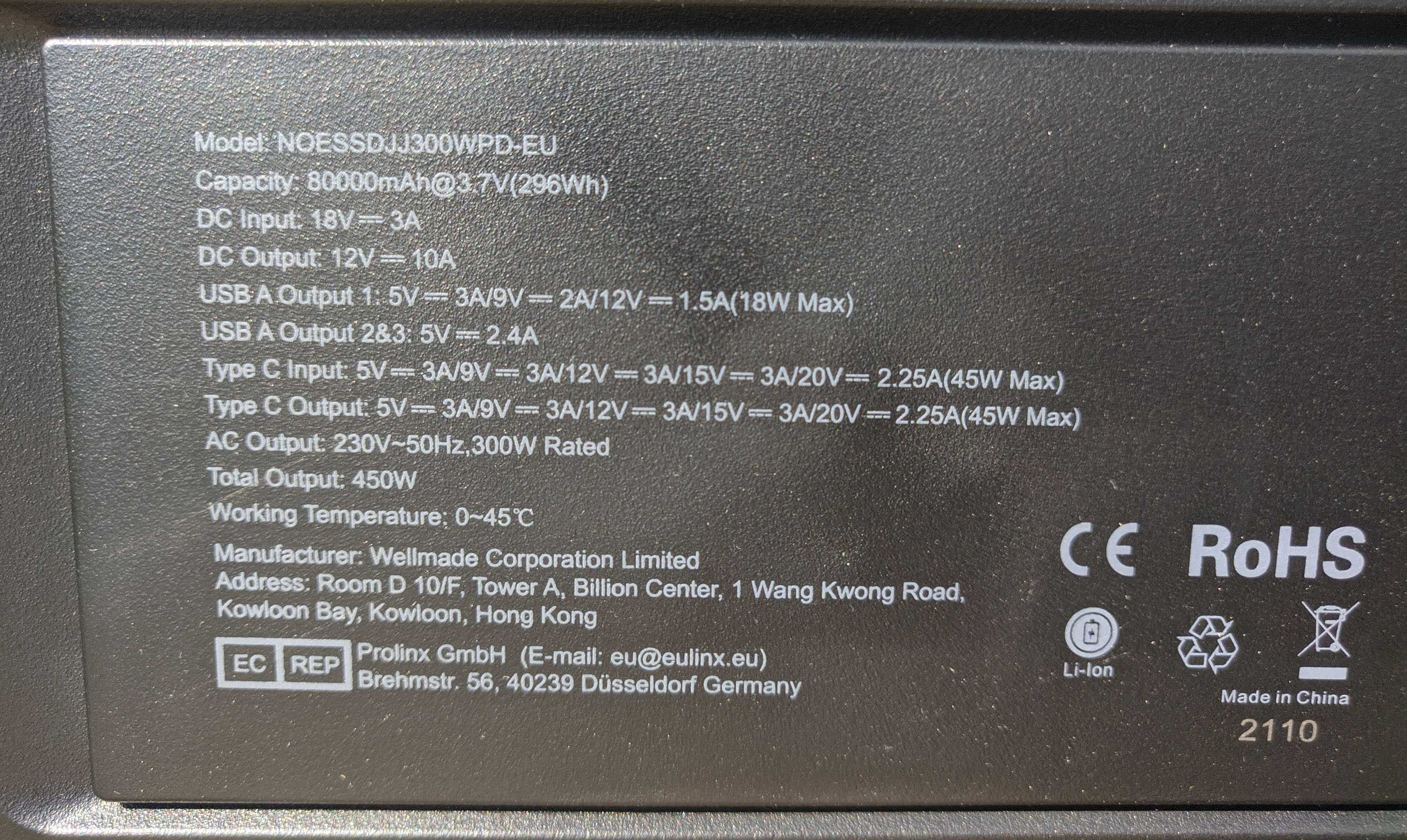 NOVOO Omni: TEST de cette batterie externe/onduleur de 80000mAh, parfait pour le camping ? 22 Novoo Omni Batterie Centrale Electrique Spec