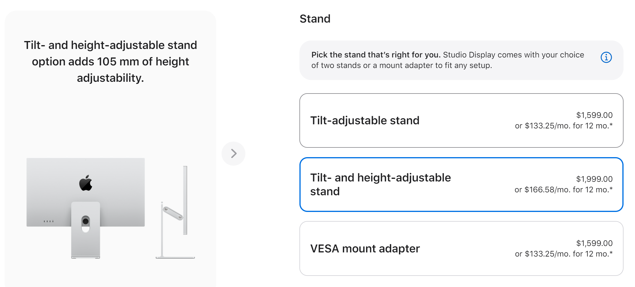 Vous souhaitez régler la hauteur de votre écran Apple Studio Display ? Ce sera encore 400 $ 2 Vous souhaitez regler la hauteur de votre ecran Apple Studio