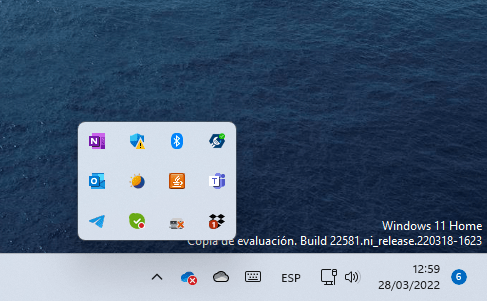 Windows 11 supprimera d'autres fonctionnalités de la barre des tâches 3 La barre d'état système de Windows 11