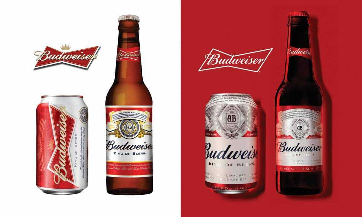 Comment réussir le changement de marque d'un logo 5 Budweiser Rebrands Logo Evolutino Packaging